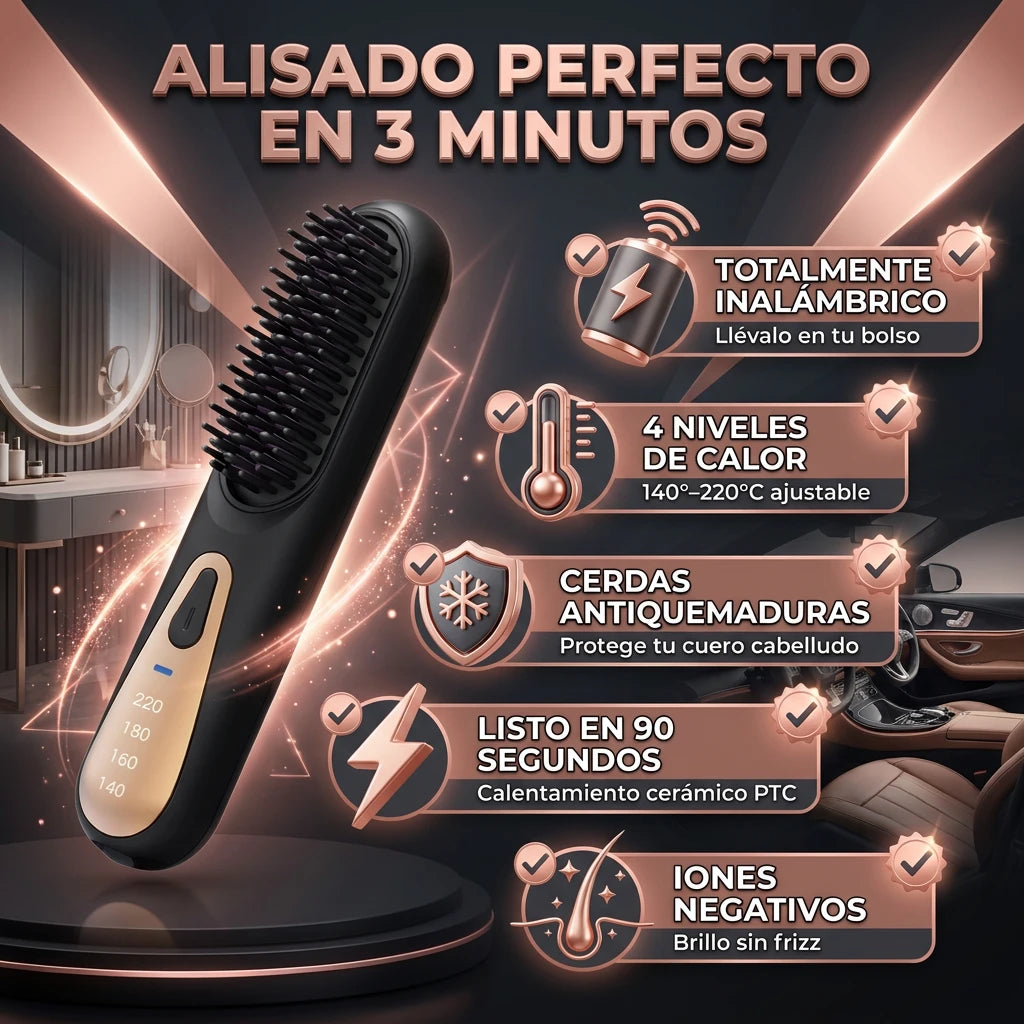Moldeador Térmico Con Control Digital: Estiliza Y Protege Tu Cabello