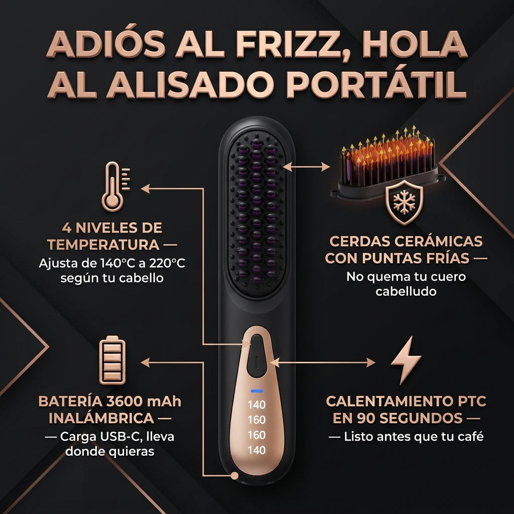 Moldeador Térmico Con Control Digital: Estiliza Y Protege Tu Cabello